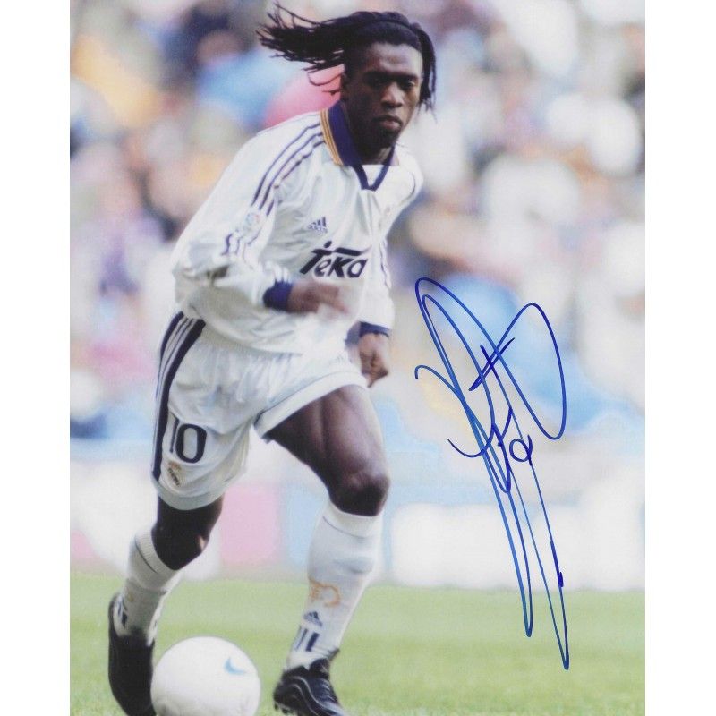 Real Madrid  Clarence Seedorf  autograph  Signed photo 8x10 inch. Autographed Signed SEEDORF   Real Madrid  Autographed CLARENCE SEEDORF