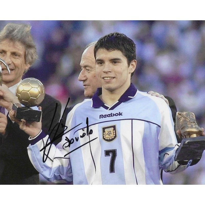 Javier SAVIOLA autograph Photo  autographed  Signed photo 8x10 inch. Autographed Signed Argentina Saviola  Autographed SAVIOLA