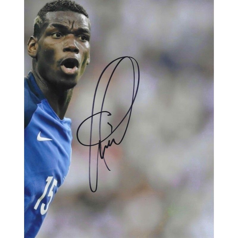 PAUL POGBA  autograph Photo  autographed  Signed photo 8x10 inch. Autographed Signed France Paul Pogba  Autographed pogba
