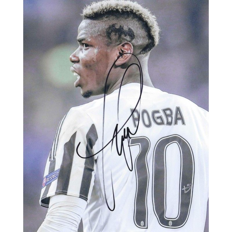 PAUL POGBA  autograph Photo  autographed  Signed photo 8x10 inch. Autographed Signed jUVENTUS  Paul Pogba  Autographed pogba