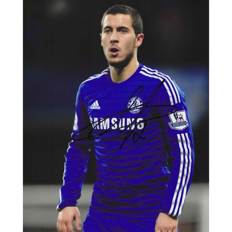 EDEN HAZARD  autograph Photo  autographed  Signed photo 8x10 inch. Autographed Signed Chelsea Hazard Eden   Autographed HAZARD
