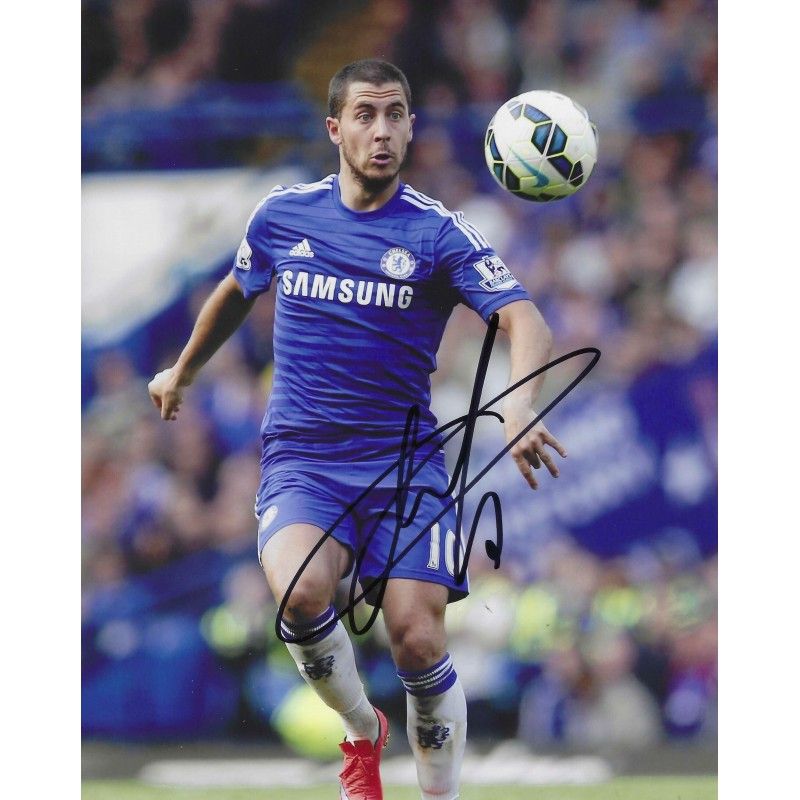EDEN HAZARD  autograph Photo  autographed  Signed photo 8x10 inch. Autographed Signed Chelsea Hazard Eden   Autographed HAZARD