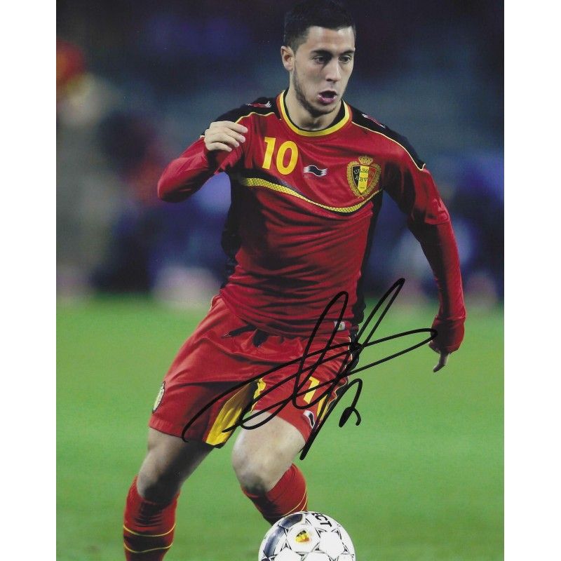 EDEN HAZARD  autograph Photo  autographed  Signed photo 8x10 inch. Autographed Signed BELGIO Hazard Eden   Autographed HAZARD