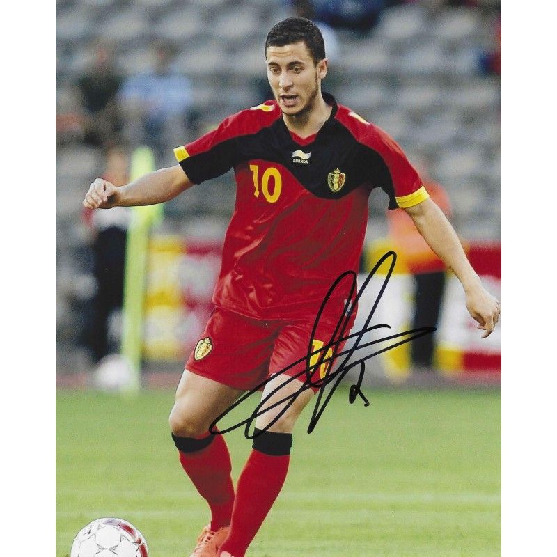 EDEN HAZARD  autograph Photo  autographed  Signed photo 8x10 inch. Autographed Signed BELGIO Hazard Eden   Autographed HAZARD