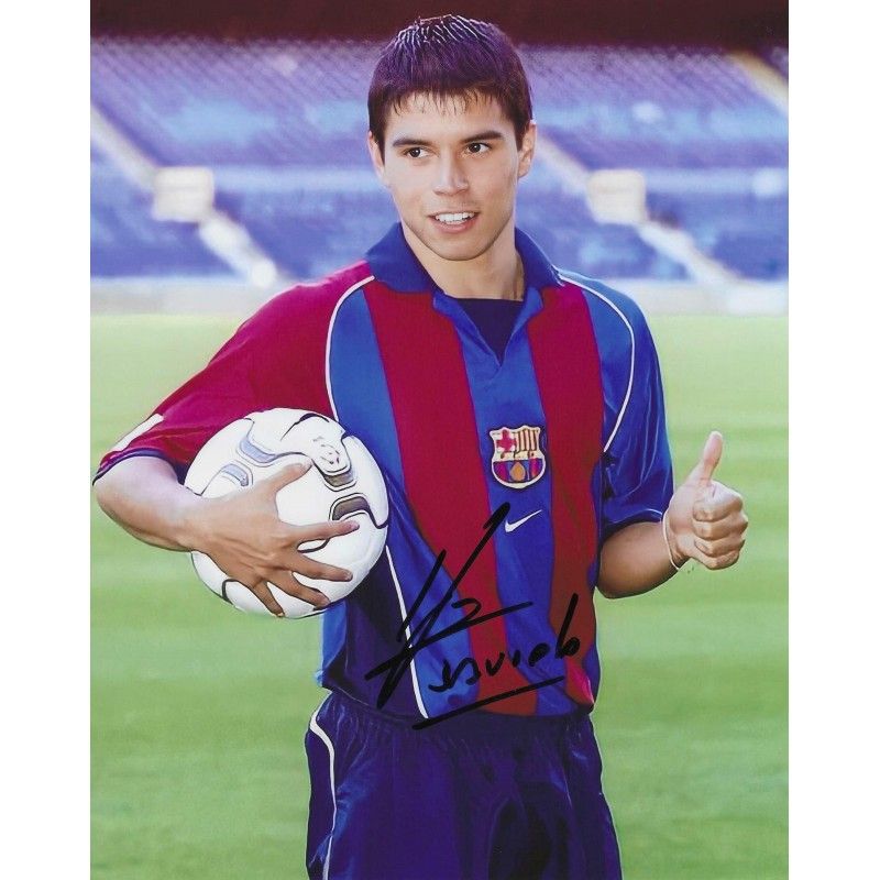 Javier SAVIOLA autograph Photo  autographed  Signed photo 8x10 inch. Autographed Signed Barcelona Saviola  Autographed SAVIOLA