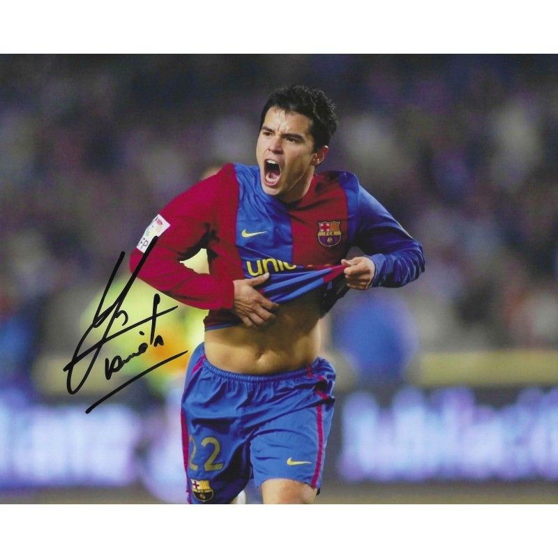 Javier SAVIOLA autograph Photo  autographed  Signed photo 8x10 inch. Autographed Signed Barcelona Saviola  Autographed SAVIOLA