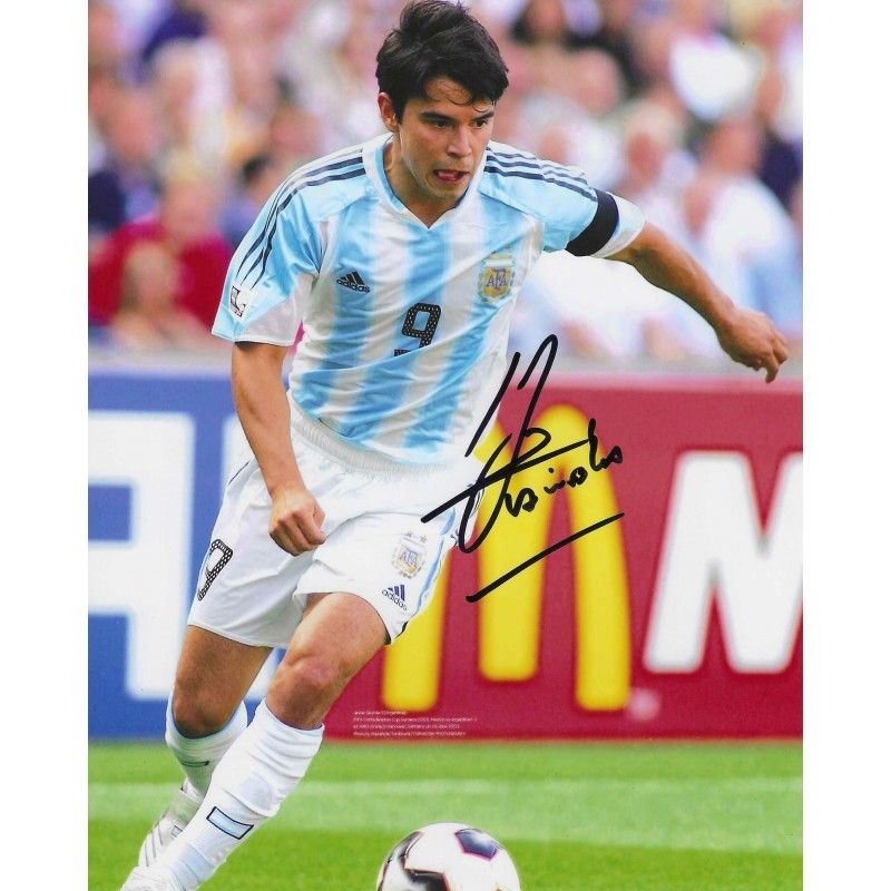 Javier SAVIOLA autograph Photo  autographed  Signed photo 8x10 inch. Autographed Signed Argentina Saviola  Autographed SAVIOLA