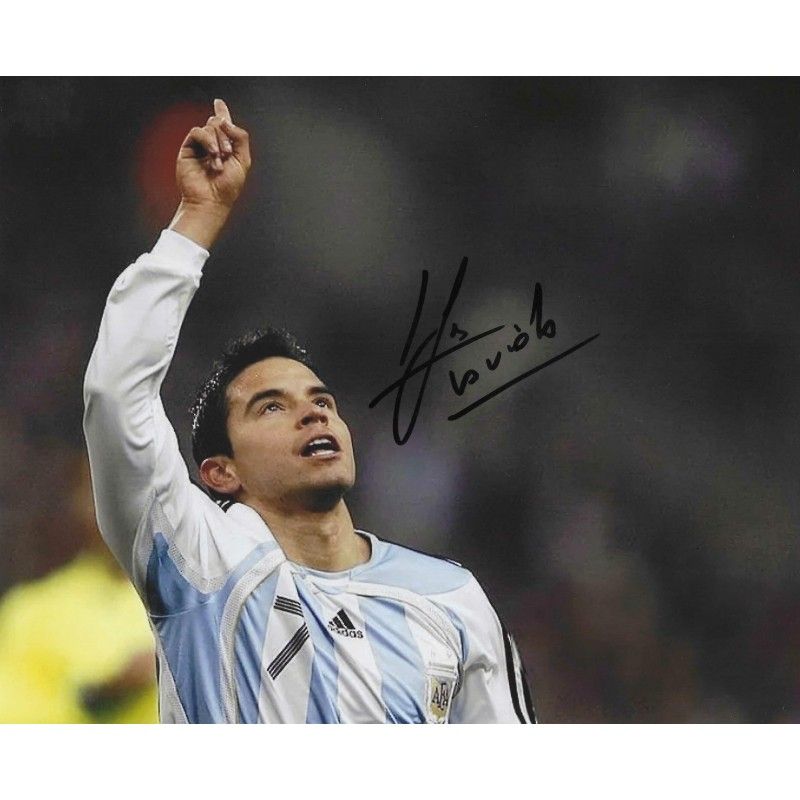 Javier SAVIOLA autograph Photo  autographed  Signed photo 8x10 inch. Autographed Signed Argentina Saviola  Autographed SAVIOLA