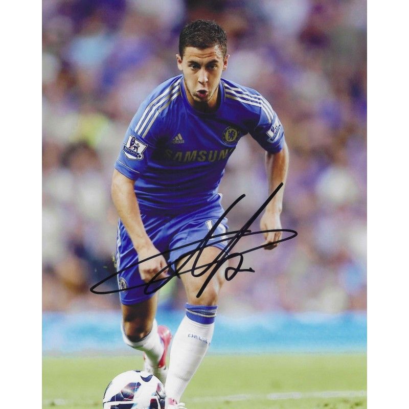 EDEN HAZARD  autograph Photo  autographed  Signed photo 8x10 inch. Autographed Signed Chelsea Hazard Eden   Autographed HAZARD
