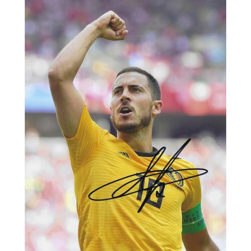 EDEN HAZARD  autograph Photo  autographed  Signed photo 8x10 inch. Autographed Signed BELGIO Hazard Eden   Autographed HAZARD