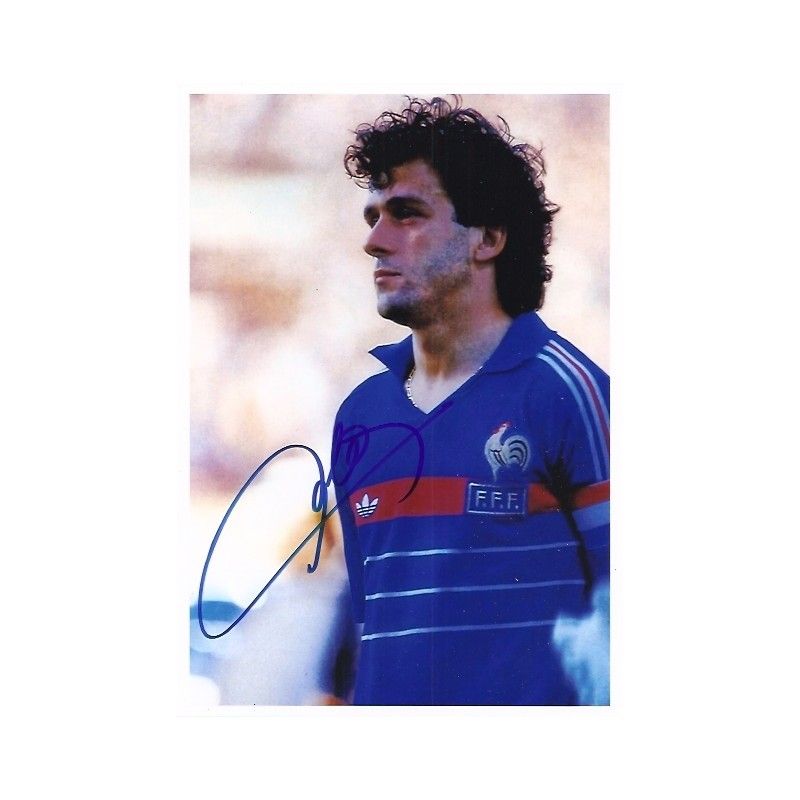 MICHEL PLATINI autograph Photo  autographed  Signed photo 6*8 inch. Autographed Signed France Michel Platini   Autographed PLATINI