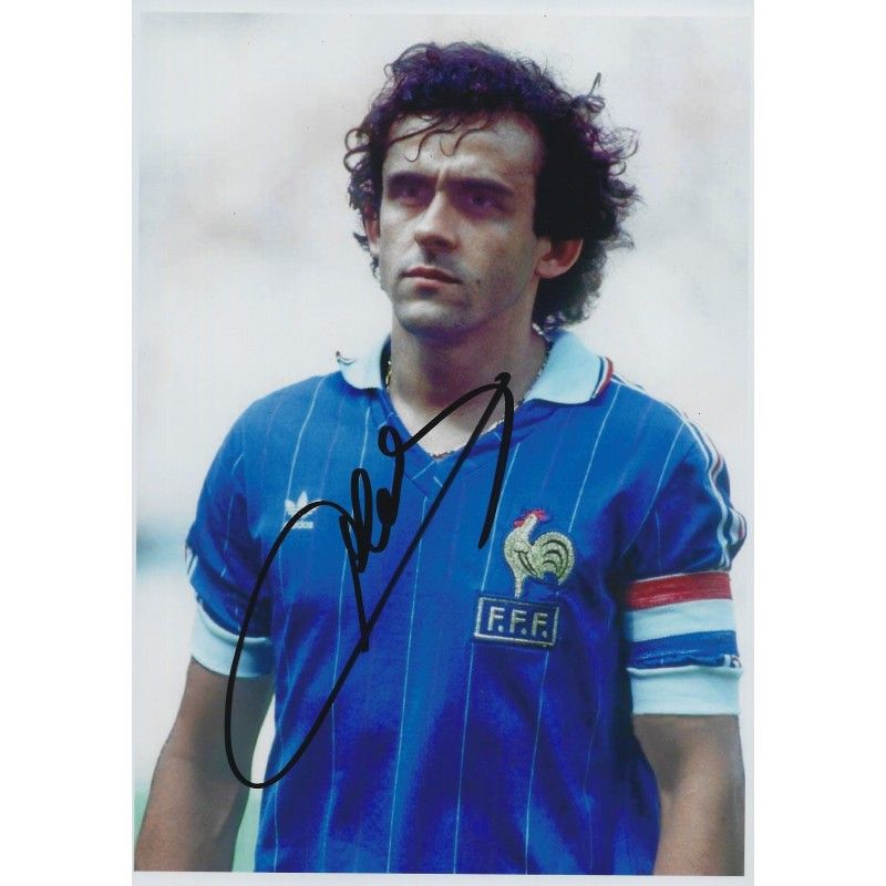 MICHEL PLATINI autograph Photo  autographed  Signed photo 6*8 inch. Autographed Signed France Michel Platini   Autographed PLATINI