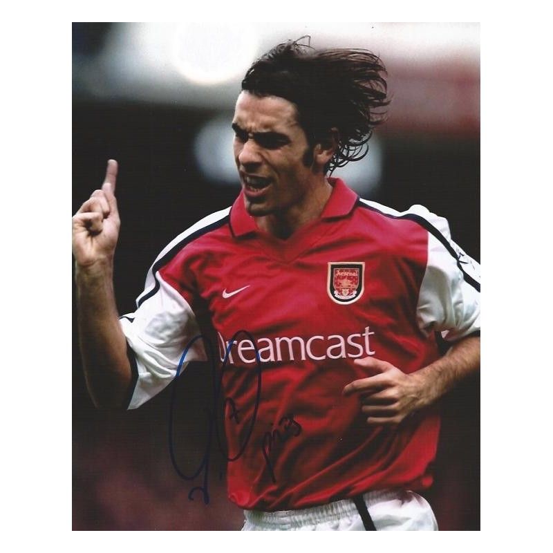 Arsenal Robert Pires  autograph  Signed photo 8x10 inch. Autographed Signed Arsenal Pires Autographed PIRES
