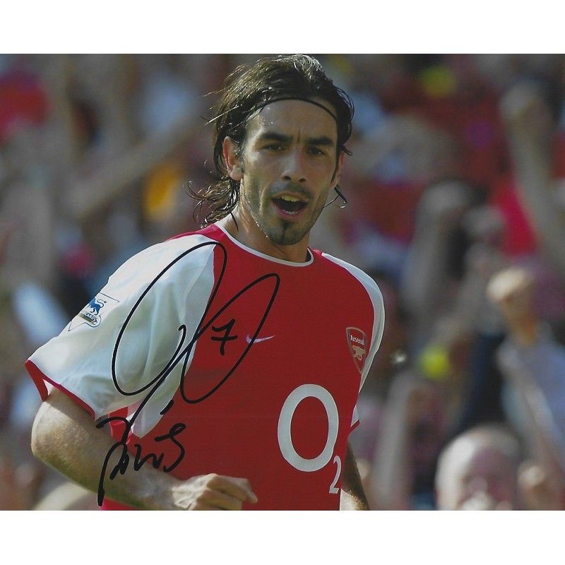 Arsenal Robert Pires  autograph  Signed photo 8x10 inch. Autographed Signed Arsenal Pires Autographed PIRES