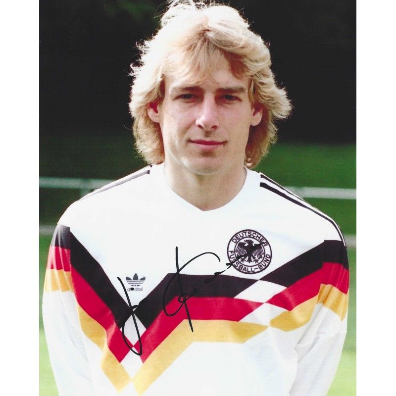 Jürgen KLINSMANN autograph Germany  autograph  Signed photo 8x10 inch. Autographed Signed Germany Klinsmann Autographed