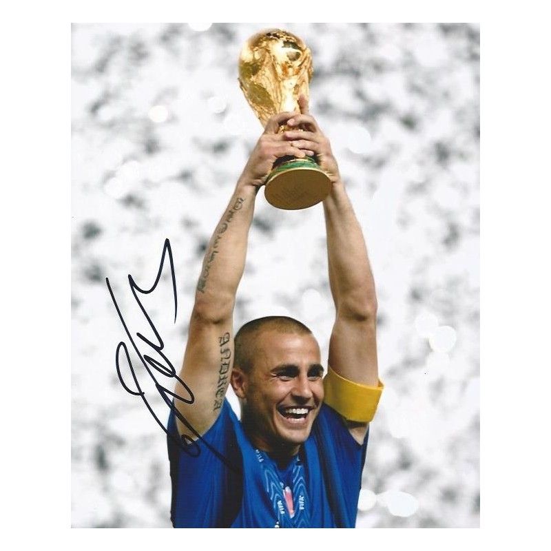 Italy Fabio Cannavaro  autograph  Signed photo 8x10 inch. Autographed Signed Italy Cannavaro Autographed CANNAVARO