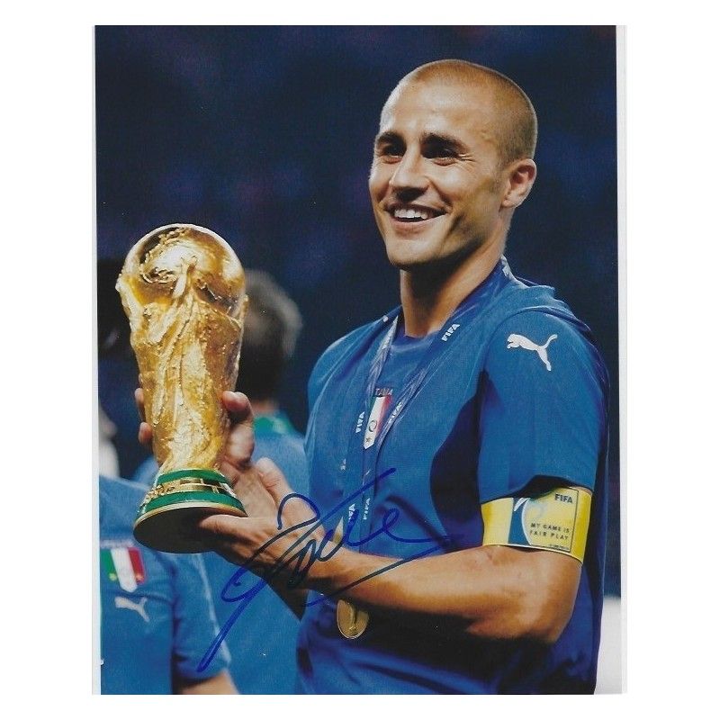Italy Fabio Cannavaro  autograph  Signed photo 8x10 inch. Autographed Signed Italy Cannavaro Autographed CANNAVARO