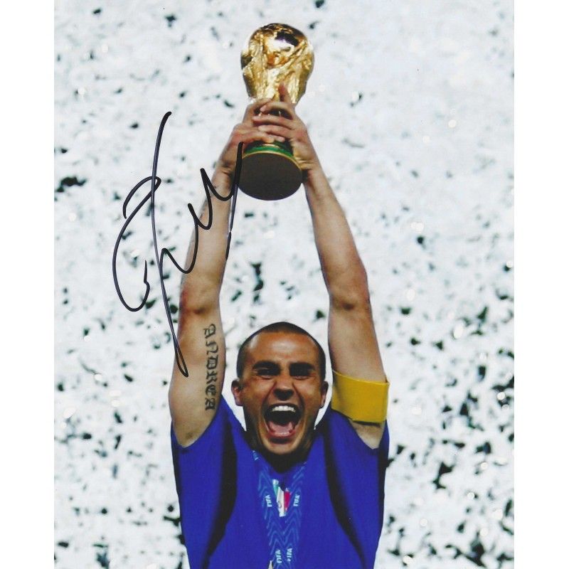 Italy Fabio Cannavaro  autograph  Signed photo 8x10 inch. Autographed Signed Italy Cannavaro Autographed CANNAVARO