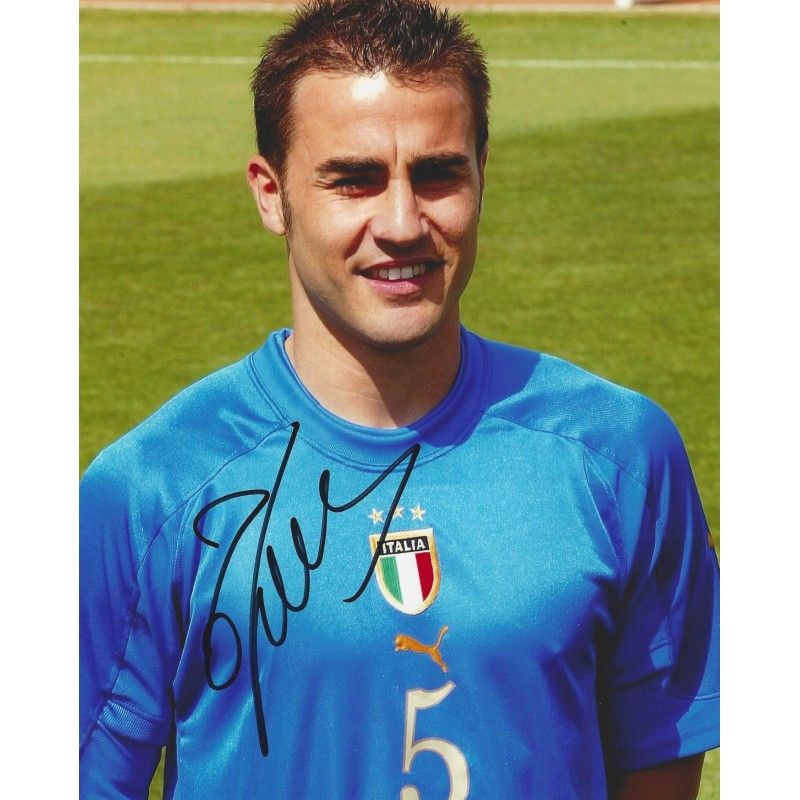 Italy Fabio Cannavaro  autograph  Signed photo 8x10 inch. Autographed Signed Italy Cannavaro Autographed CANNAVARO