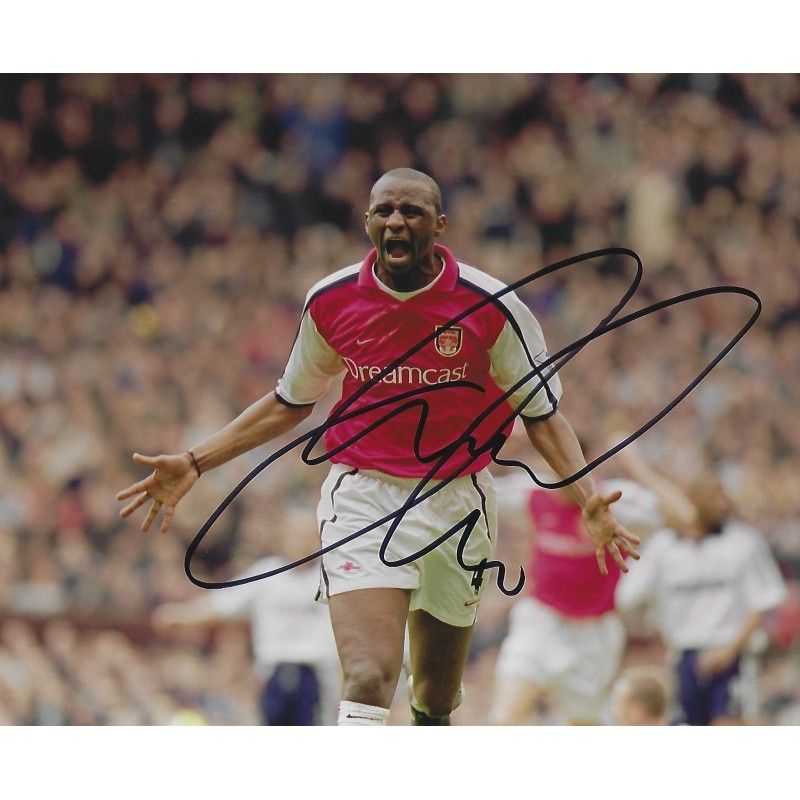 ARSENAL Patrick Vieira autograph  Signed photo 8x10 inch. Autographed Signed Arsenal Gunners  Vieira Autographed VIEIRA