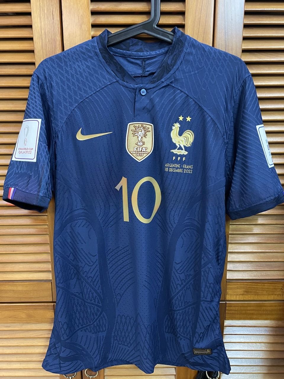 France World Cup 2022 Final Finale Coppa del Mondo 2022 Argentine Vs France 18 Decembre 2022   Jersey Match Worn Match Version