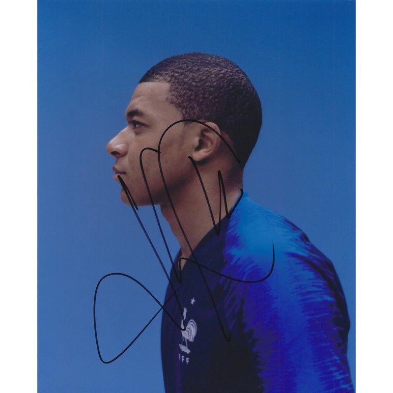 FRANCE Kylian MBAPPE autograph  Signed photo 8x10 inch. Autographed Signed France Kylian MBAPPE Autographed Kylian MBAPPE