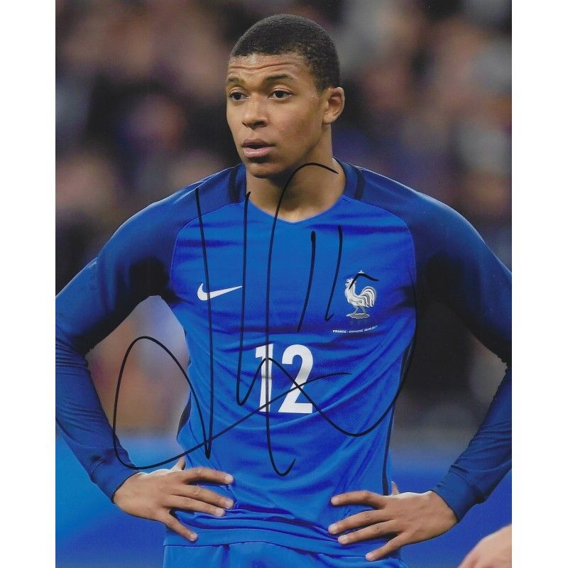 FRANCE Kylian MBAPPE autograph  Signed photo 8x10 inch. Autographed Signed France Kylian MBAPPE Autographed Kylian MBAPPE