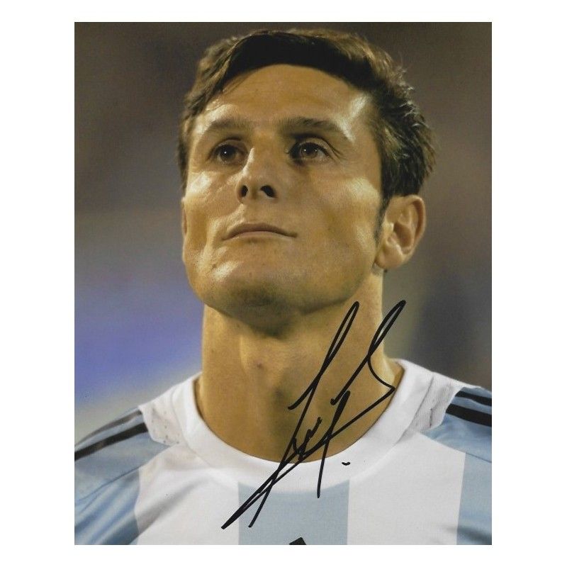Argentina Javier Zanetti Argentina Celeste Photo Signed Autograph Autographed  Argentina  Photo Autographed Signed Autographed Zanetti Argentina SC