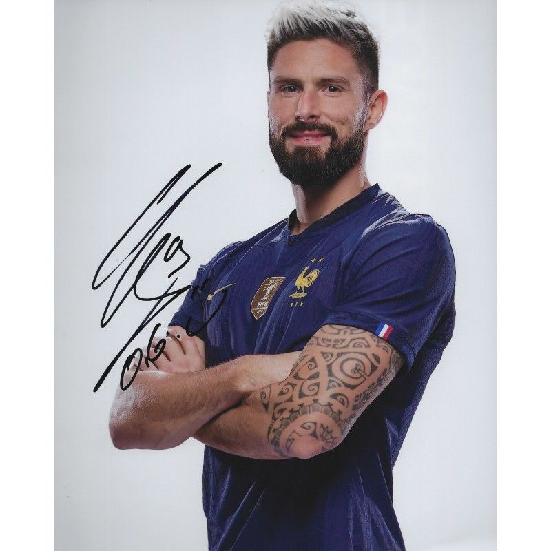 FRANCE Olivier Giroud  autograph  Signed photo 8x10 inch  Autographed Signed France Olivier Giroud   Autographed Olivier Giroud