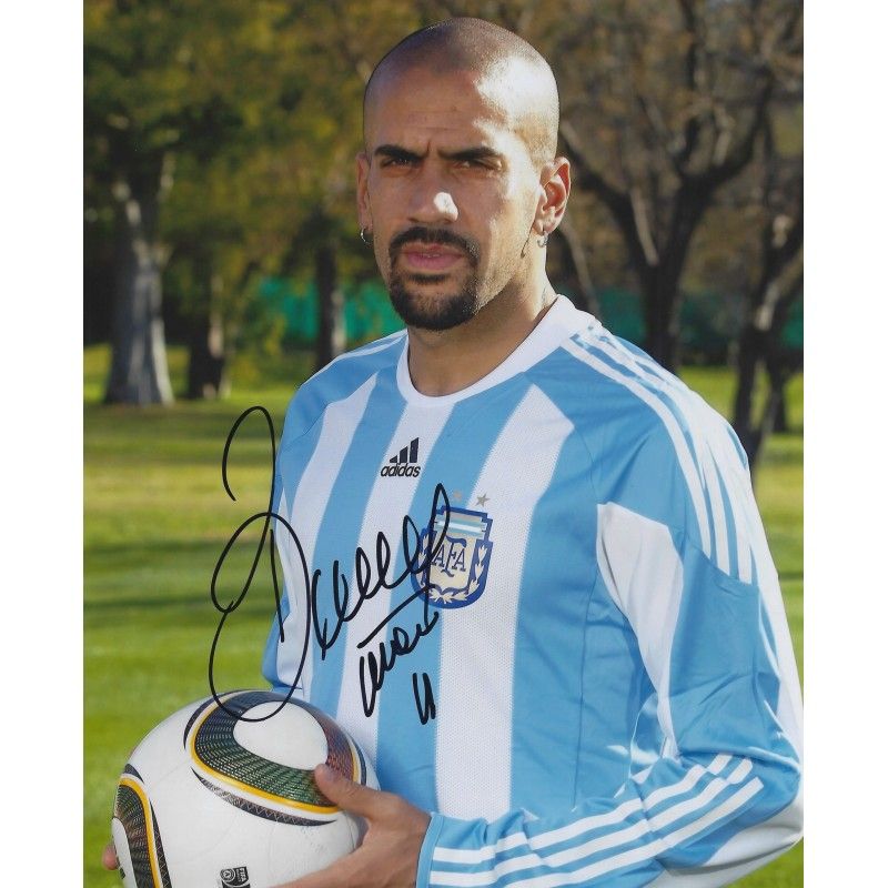 ARGENTINA  Juan Sebastian VERON   autograph  Signed photo 8x10 inch. Autographed Signed Argentina Juan Sebastian VERON   Autographed Veron Juan