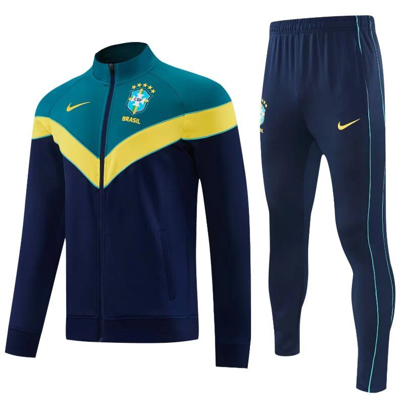 Trainingsanzug Brasilien 2026 Dunkelgrün/Marineblau