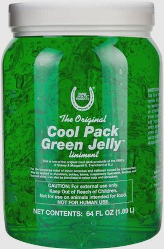 Horse Health Cool Pack Green Jelly Sore Muscle &amp; Joint Pain Relief Horse Liniment - 64 fl oz