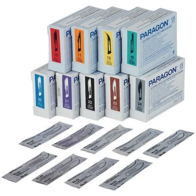 Paragon Sterile Scalpels Box  - (10 ct), Type: No.12