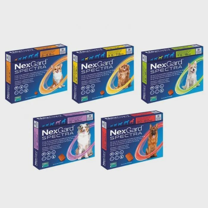 NexGard Spectra Chewable, Weight: (30 - 60 kg)( XL) Red