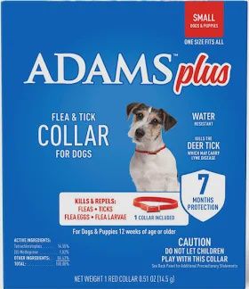 Adams Plus Flea &amp; Tick Collar For Dogs, Size: Small Dogs