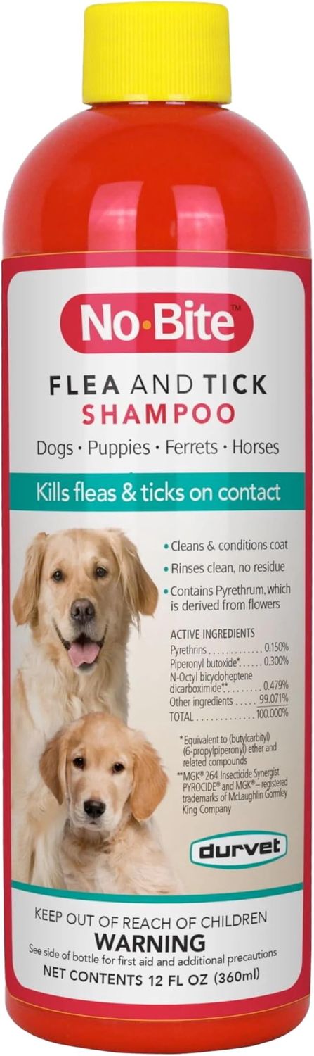 Durvet No-Bite Flea &amp; Tick Shampoo - 12 FL OZ