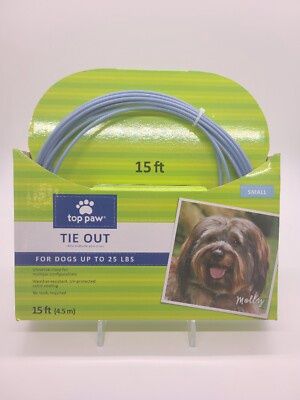 Small Reflective Dog Tie Out 15&#39;