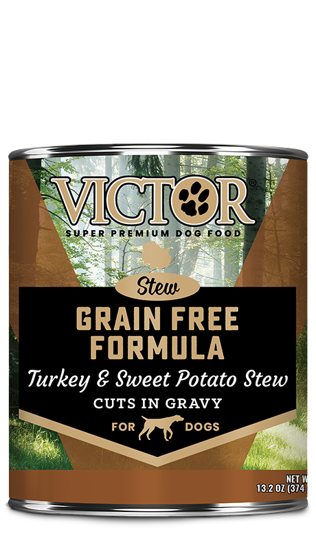 Victor Grain Free Formula Turkey and Sweet Potato Stew Cuts in Gravy, Size: Can