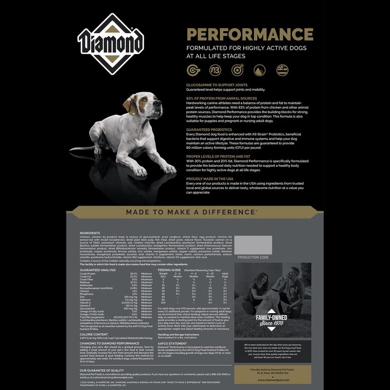 Diamond Performance Formula All Lifestages Dog Food - 40 lb
