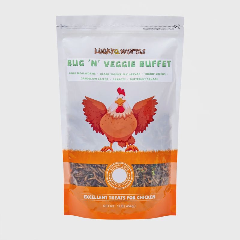 LuckyQWorms Bug&#39;n&#39; Veggie Buffet - 1LB