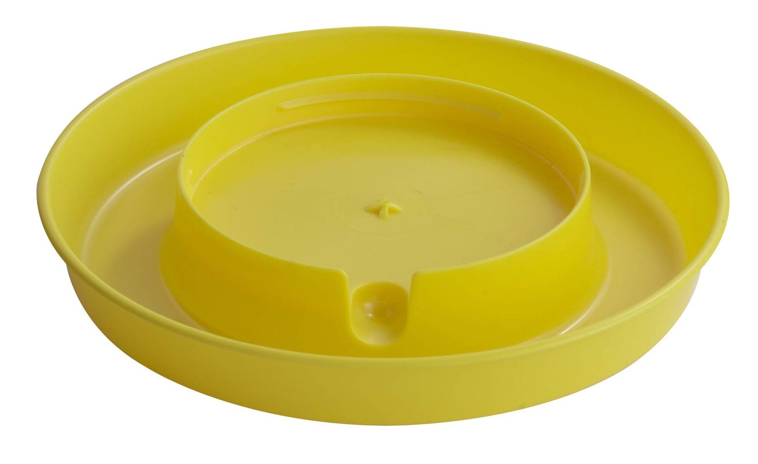 1 Gallon Plastic Screw-On Poultry Waterer Base, Color: Yellow