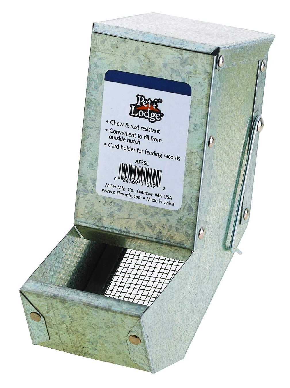 Pet Lodge Metal Feeder, Size: Small, Type: Sifter Bottom