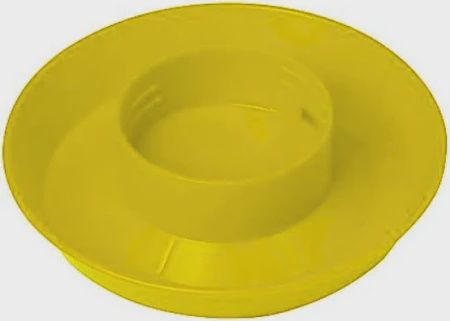 1 QT Plastic Screw On Waterer Base, Color: Yellow