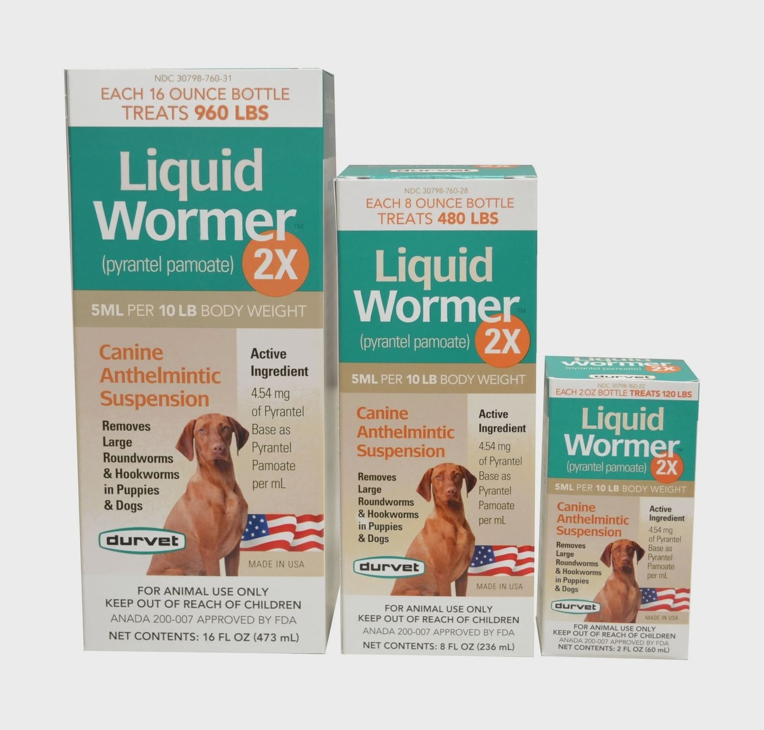 Durvet Liquid Wormer 2X, Size: Small - 2 FL OZ