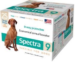 Durvet Canine Spectra 9 - (Box of 25), Type: 25 Doses - (With Syringes)