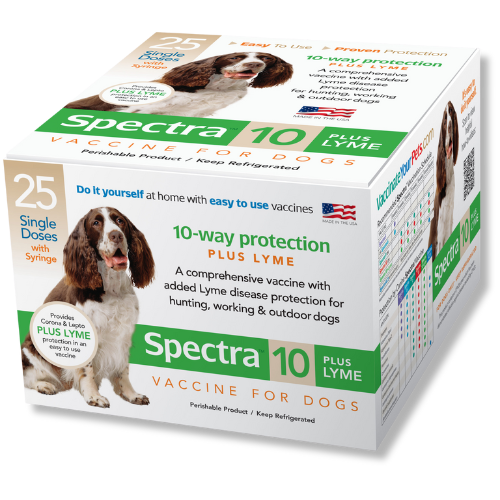 Durvet Canine Spectra 10+Lyme - (Box of 25), Type: 25 Doses - (With Syringes)