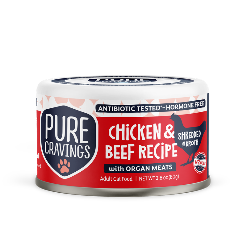 Pure Cravings Chicken and Beef Recipe,  Shredded in Broth
