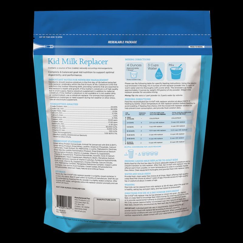 Sav-A-Kid® Milk Replacer, 4 Lbs