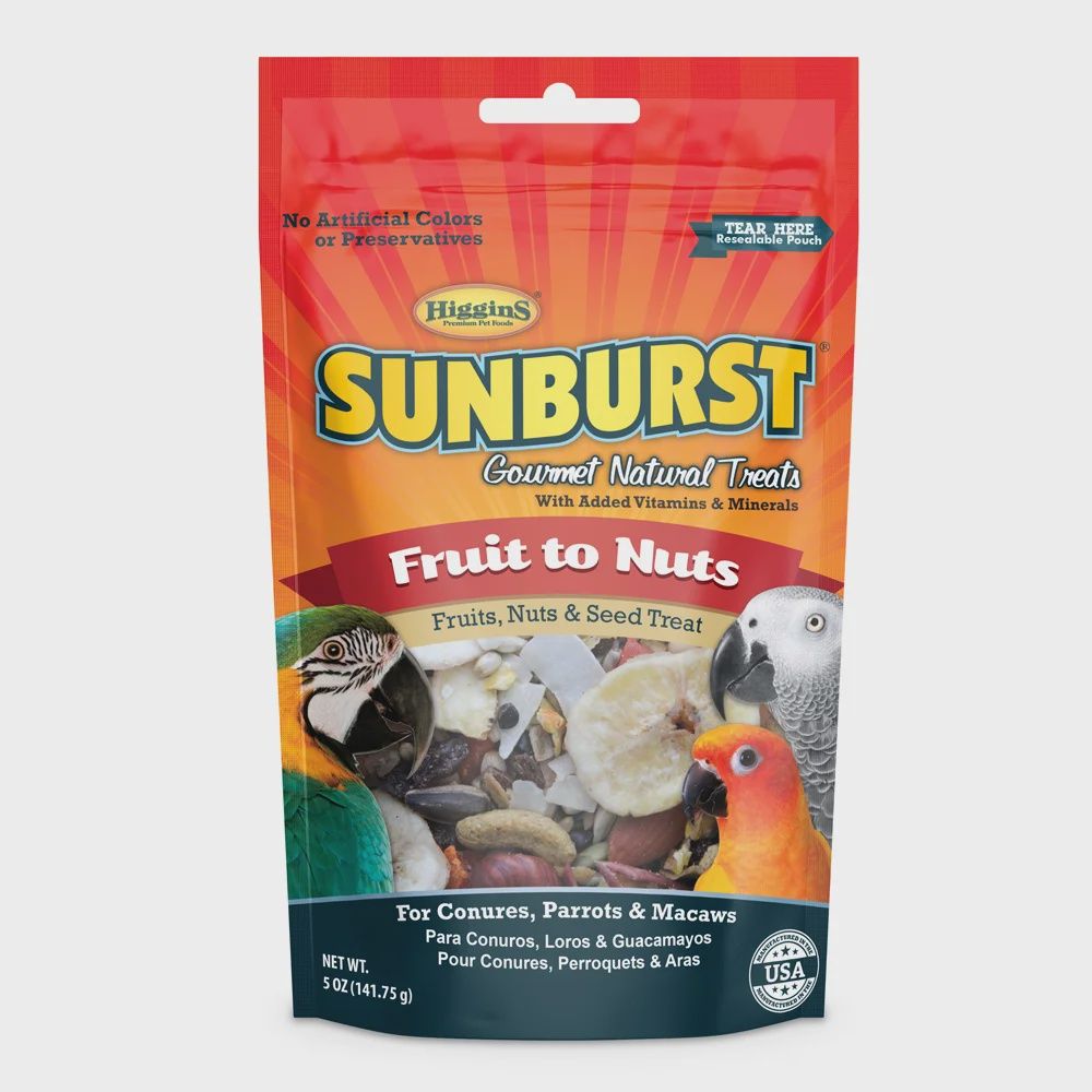 Higgins Sunburst® Variety Gourmet Natural Treats, Size: 5 oz, Type: Fruit To Nuts