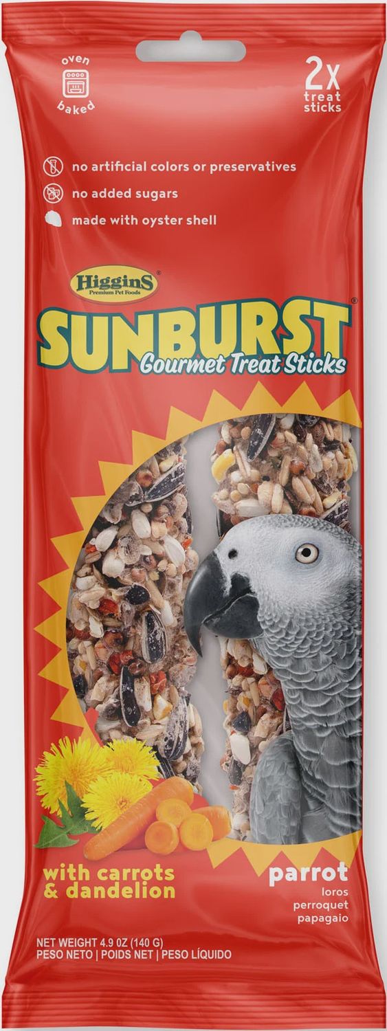 Sunburst Stick Parrot Carrot&amp;Dandelion, 4.9 oz